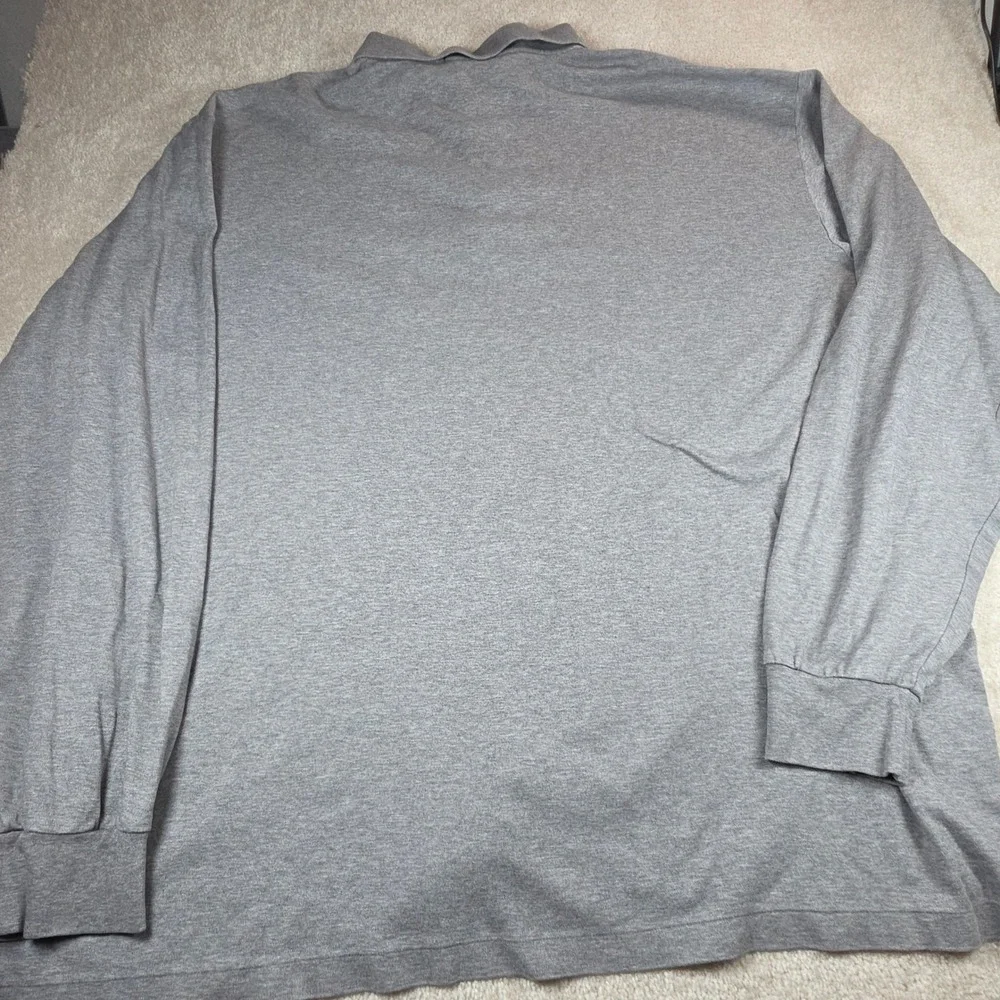 Polo Ralph Lauren Polo Shirt Mens XL Grey Long Sleeve Cotton Jersey Pony Logo